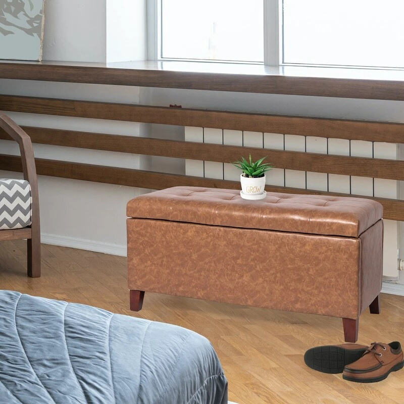 Best reviews of ๐ฅ Adeco Storage Bench Faux Leather Rectangular Upholstered Ottomans Dark Brown ๐ 5 Best reviews of ๐ฅ Adeco Storage Bench Faux Leather Rectangular Upholstered Ottomans Dark Brown ๐ - Image 3
