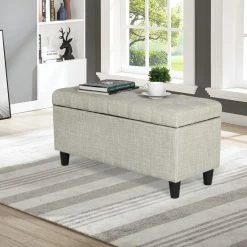 Best Pirce ❤️ Adeco Storage Ottoman Bed Bench Fabric Tufted Upholstered Foot Stool Teal ⭐ 30 Best Pirce ❤️ Adeco Storage Ottoman Bed Bench Fabric Tufted Upholstered Foot Stool Teal ⭐ -Adeco Shop Adeco Storage Ottoman Bed Bench Fabric Tufted Upholstered Foot Stool 13