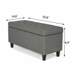 Best Pirce ❤️ Adeco Storage Ottoman Bed Bench Fabric Tufted Upholstered Foot Stool Teal ⭐ 20 Best Pirce ❤️ Adeco Storage Ottoman Bed Bench Fabric Tufted Upholstered Foot Stool Teal ⭐ -Adeco Shop Adeco Storage Ottoman Bed Bench Fabric Tufted Upholstered Foot Stool 3