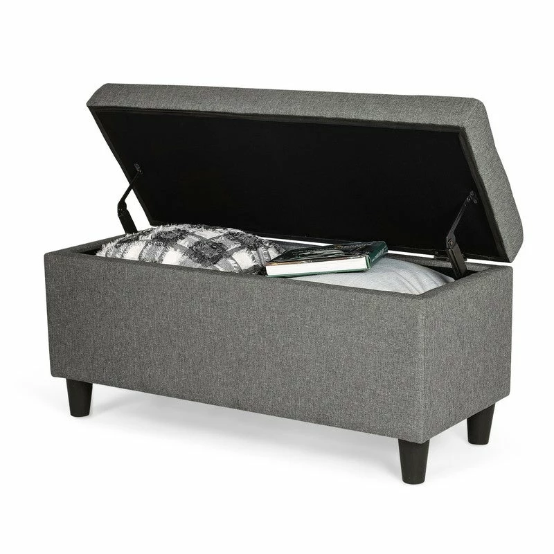 Best Pirce ❤️ Adeco Storage Ottoman Bed Bench Fabric Tufted Upholstered Foot Stool Teal ⭐ 8 Best Pirce ❤️ Adeco Storage Ottoman Bed Bench Fabric Tufted Upholstered Foot Stool Teal ⭐ - Image 6