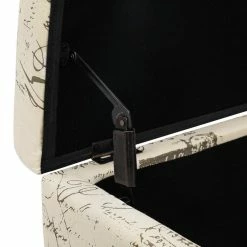 Wholesale 🔥 Adeco Storage Ottoman Bench Fabric Patterned Rectangular Toy Chests Grey 🛒 -Adeco Shop Adeco Storage Ottoman Bench Fabric Patterned Rectangular Toy Chests 5