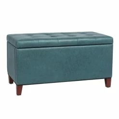 New 🛒 Adeco Storage Ottoman Bench Faux Leather Rectangular Assembly Required ✨ -Adeco Shop Adeco Storage Ottoman Bench Faux Leather Rectangular Assembly Required 7