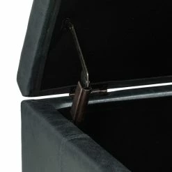 Brand new 🤩 Adeco Storage Ottoman Bench Rectangular Foot Rest Stool Leathaire Fabric Blue 🥰 -Adeco Shop Adeco Storage Ottoman Bench Rectangular Foot Rest Stool Leathaire Fabric 14