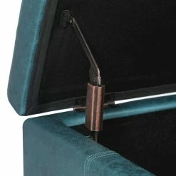 Brand new 🤩 Adeco Storage Ottoman Bench Rectangular Foot Rest Stool Leathaire Fabric Blue 🥰 -Adeco Shop Adeco Storage Ottoman Bench Rectangular Foot Rest Stool Leathaire Fabric 5