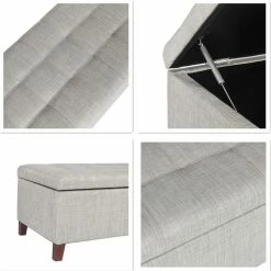 Brand new ⭐ Adeco Storage Ottoman Bench Rectangular Upholstered / Need To Assemble 👏 9 Brand new ⭐ Adeco Storage Ottoman Bench Rectangular Upholstered / Need To Assemble 👏 -Adeco Shop Adeco Storage Ottoman Bench Rectangular Upholstered Need to Assemble 3