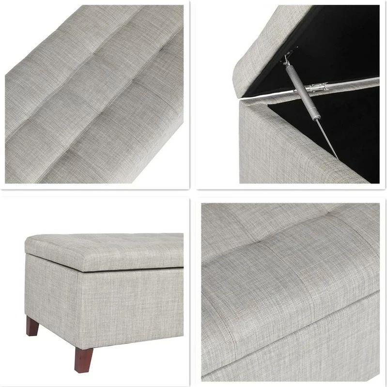 Brand new ⭐ Adeco Storage Ottoman Bench Rectangular Upholstered / Need To Assemble 👏 6 Brand new ⭐ Adeco Storage Ottoman Bench Rectangular Upholstered / Need To Assemble 👏 - Image 4