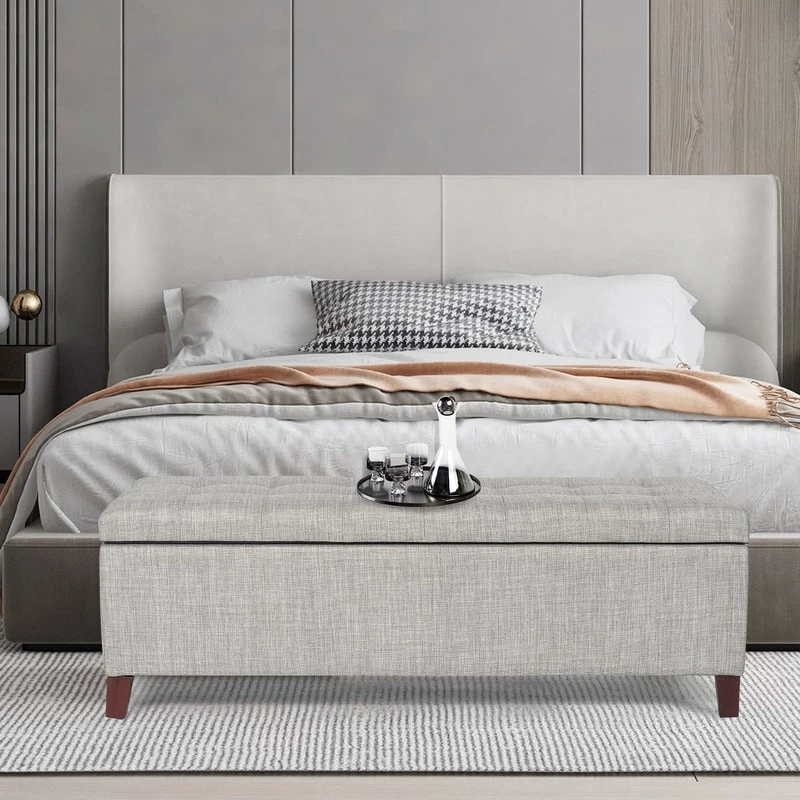 Brand new ⭐ Adeco Storage Ottoman Bench Rectangular Upholstered / Need To Assemble 👏 3 Brand new ⭐ Adeco Storage Ottoman Bench Rectangular Upholstered / Need To Assemble 👏