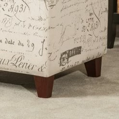 Outlet 👍 Adeco Storage Ottoman Fabric Bench, Rectangular Linen Foot Rest Stool 🔔 -Adeco Shop Adeco Storage Ottoman Fabric Bench2C Rectangular Linen Foot Rest Stool 4