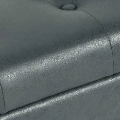 Cheapest ✔️ Adeco Storage Ottoman Faux Leather Button Tufted Bench Rectangle Footrest Blue 🤩 -Adeco Shop Adeco Storage Ottoman Faux Leather Button Tufted Bench Rectangle Footrest 14