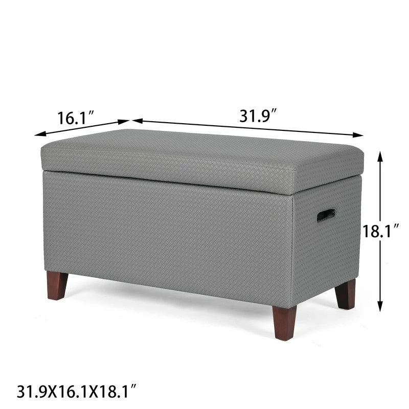 Promo 🛒 Adeco Storage Ottoman Faux Leather Weaving Footrest Stool Long Bench Brown 🤩 15 Promo 🛒 Adeco Storage Ottoman Faux Leather Weaving Footrest Stool Long Bench Brown 🤩 - Image 13