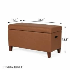 Promo 🛒 Adeco Storage Ottoman Faux Leather Weaving Footrest Stool Long Bench Brown 🤩 19 Promo 🛒 Adeco Storage Ottoman Faux Leather Weaving Footrest Stool Long Bench Brown 🤩 -Adeco Shop Adeco Storage Ottoman Faux Leather Weaving Footrest Stool Long Bench 2