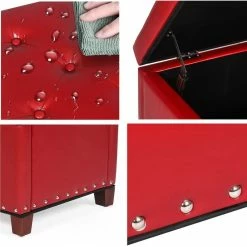 Cheap 😉 Adeco Storage Ottoman PU Leather Bench Footstool DIY Assembly Required ⌛ -Adeco Shop Adeco Storage Ottoman PU Leather Bench Footstool DIY Assembly Required 5