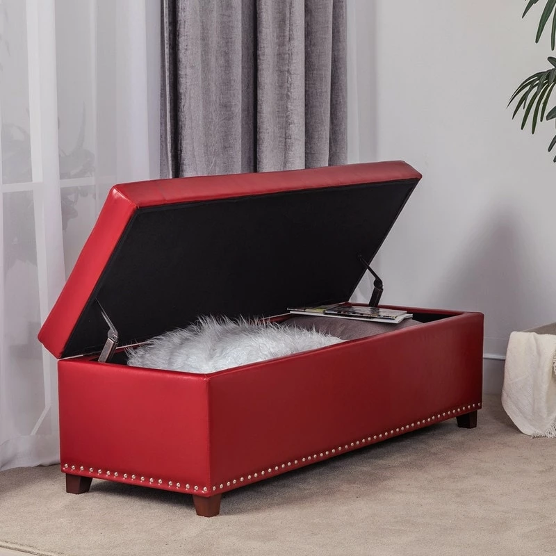 Outlet โญ Adeco Storage Ottoman PU Leather Tufted Bench Home Foot Rest ๐ 3 Outlet โญ Adeco Storage Ottoman PU Leather Tufted Bench Home Foot Rest ๐