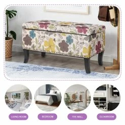 Best Sale ❤️ Adeco Storage Ottoman Rectangular Bench Fabric Assembly Required ❤️ -Adeco Shop Adeco Storage Ottoman Rectangular Bench Fabric Assembly Required 3