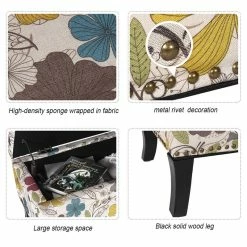Best Sale ❤️ Adeco Storage Ottoman Rectangular Bench Fabric Assembly Required ❤️ -Adeco Shop Adeco Storage Ottoman Rectangular Bench Fabric Assembly Required 6