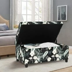Best Sale ✔️ Adeco Storage Ottoman Rectangular Tufted Upholstered Bench Lift Top 😍 -Adeco Shop Adeco Storage Ottoman Rectangular Tufted Upholstered Bench Lift Top 2