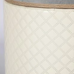 Budget 🛒 Adeco Storage Ottoman Seat Stool Side Faux Leather End Table Wood Lid Grey 🤩 -Adeco Shop Adeco Storage Ottoman Seat Stool Side Faux Leather End Table Wood Lid 4