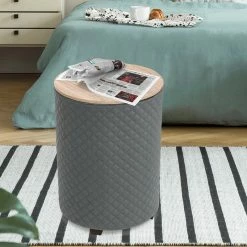 New 🌟 Adeco Storage Ottoman Seat Stool Velvet End Side Table Accent Wood Lid Green 🔔 -Adeco Shop Adeco Storage Ottoman Seat Stool Velvet End Side Table Accent Wood Lid 14