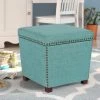 Top 10 ⭐ Adeco Storage Ottoman Square Footrest Stool Black 🔔 -Adeco Shop Adeco Storage Ottoman Square Footrest Stool Small Fabric Footstool