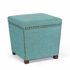 Top 10 ⭐ Adeco Storage Ottoman Square Footrest Stool Black 🔔 -Adeco Shop Adeco Storage Ottoman Square Footrest Stool Small Fabric Footstool 3