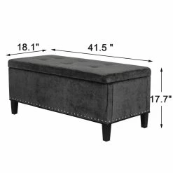 Outlet 💯 Adeco Storage Ottoman Tufted Fabric Bench DIY Assembly Required Dark Grey ❤️ 30 Outlet 💯 Adeco Storage Ottoman Tufted Fabric Bench DIY Assembly Required Dark Grey ❤️ -Adeco Shop Adeco Storage Ottoman Tufted Fabric Bench DIY Assembly Required 13