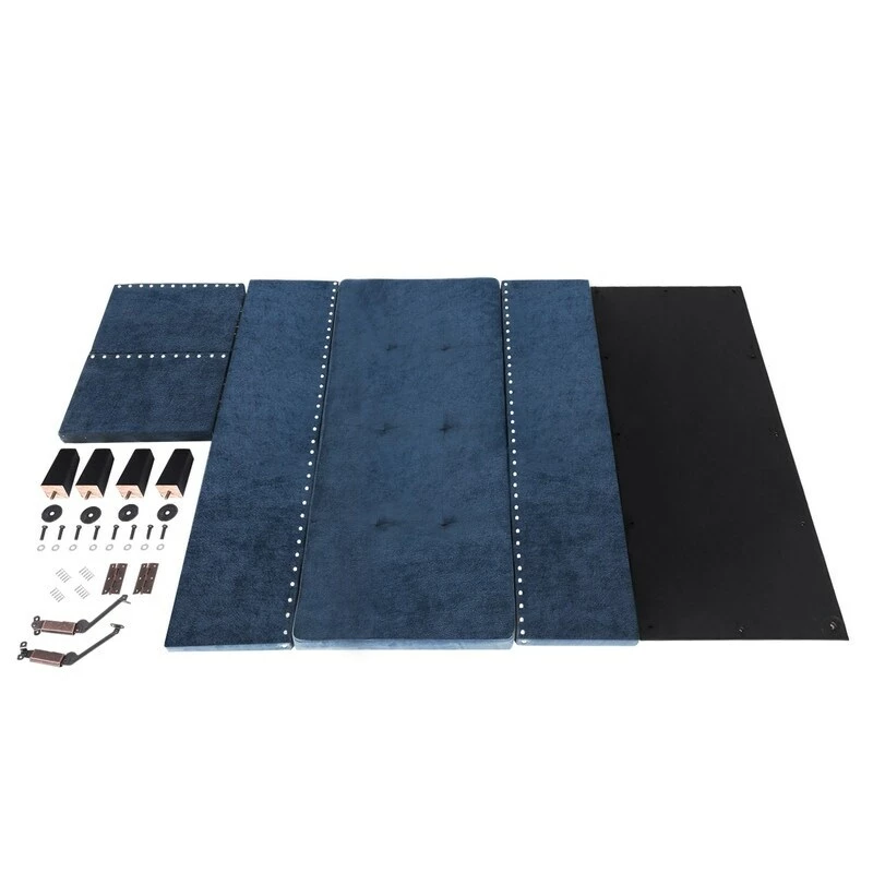 Outlet 💯 Adeco Storage Ottoman Tufted Fabric Bench DIY Assembly Required Dark Grey ❤️ 7 Outlet 💯 Adeco Storage Ottoman Tufted Fabric Bench DIY Assembly Required Dark Grey ❤️ - Image 5