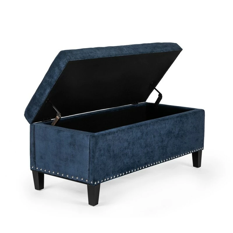 Outlet 💯 Adeco Storage Ottoman Tufted Fabric Bench DIY Assembly Required Dark Grey ❤️ 12 Outlet 💯 Adeco Storage Ottoman Tufted Fabric Bench DIY Assembly Required Dark Grey ❤️ - Image 10