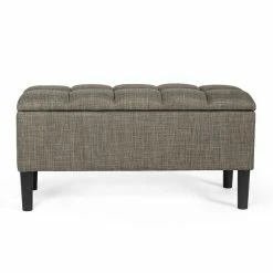 Top 10 🤩 Adeco Storage Ottoman Upholstered Modern End Of Bed Bench Living Room Beige 🤩 -Adeco Shop Adeco Storage Ottoman Upholstered Modern End of Bed Bench Living Room 2