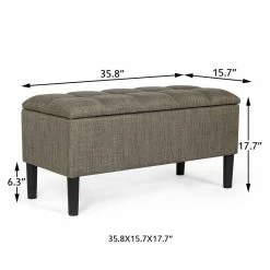 Top 10 🤩 Adeco Storage Ottoman Upholstered Modern End Of Bed Bench Living Room Beige 🤩 -Adeco Shop Adeco Storage Ottoman Upholstered Modern End of Bed Bench Living Room 3