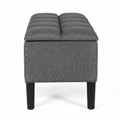 Best reviews of 🌟 Adeco Storage Ottoman Upholstered Modern End Of Living Room Bed Bench Blue 💯 -Adeco Shop Adeco Storage Ottoman Upholstered Modern End of Living Room Bed Bench 14