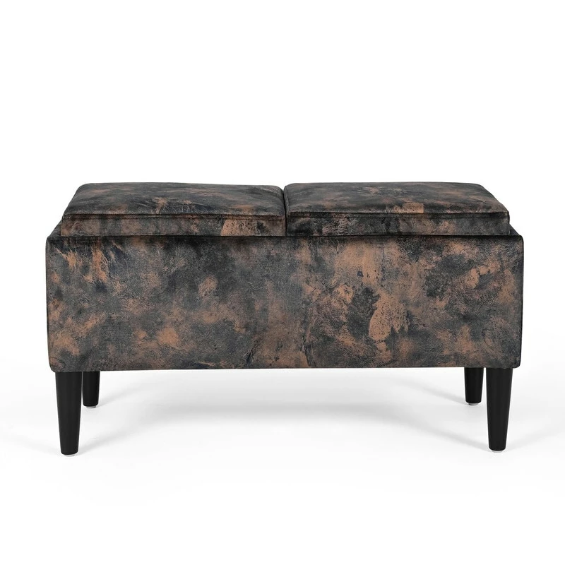 Outlet ๐ฅฐ Adeco Storage Ottoman With Tray Lid Upholstered Fabric Bench Rectangle Brown ๐ 14 Outlet ๐ฅฐ Adeco Storage Ottoman With Tray Lid Upholstered Fabric Bench Rectangle Brown ๐ - Image 12