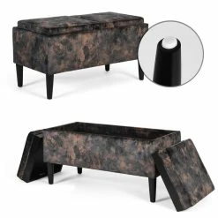 Outlet ๐ฅฐ Adeco Storage Ottoman With Tray Lid Upholstered Fabric Bench Rectangle Brown ๐ 30 Outlet ๐ฅฐ Adeco Storage Ottoman With Tray Lid Upholstered Fabric Bench Rectangle Brown ๐ -Adeco Shop Adeco Storage Ottoman with Tray Lid Upholstered Fabric Bench Rectangle 13