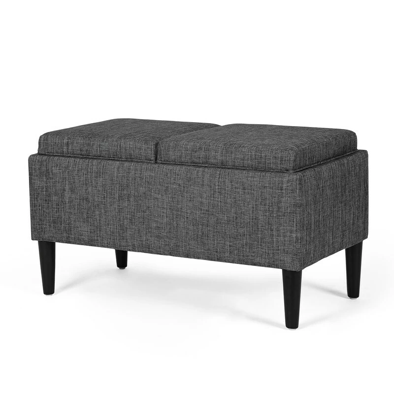 Outlet ๐ฅฐ Adeco Storage Ottoman With Tray Lid Upholstered Fabric Bench Rectangle Brown ๐ 5 Outlet ๐ฅฐ Adeco Storage Ottoman With Tray Lid Upholstered Fabric Bench Rectangle Brown ๐ - Image 3