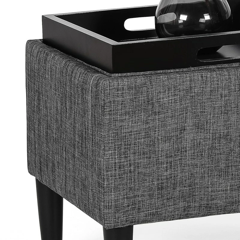 Outlet ๐ฅฐ Adeco Storage Ottoman With Tray Lid Upholstered Fabric Bench Rectangle Brown ๐ 11 Outlet ๐ฅฐ Adeco Storage Ottoman With Tray Lid Upholstered Fabric Bench Rectangle Brown ๐ - Image 9