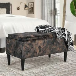 Outlet ๐ฅฐ Adeco Storage Ottoman With Tray Lid Upholstered Fabric Bench Rectangle Brown ๐ 26 Outlet ๐ฅฐ Adeco Storage Ottoman With Tray Lid Upholstered Fabric Bench Rectangle Brown ๐ -Adeco Shop Adeco Storage Ottoman with Tray Lid Upholstered Fabric Bench Rectangle 9