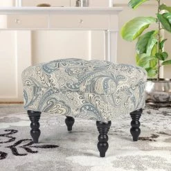 Best reviews of ❤️ Adeco Tufted Footrest Stool Paisley-Patterned Ottoman Bench 🎉