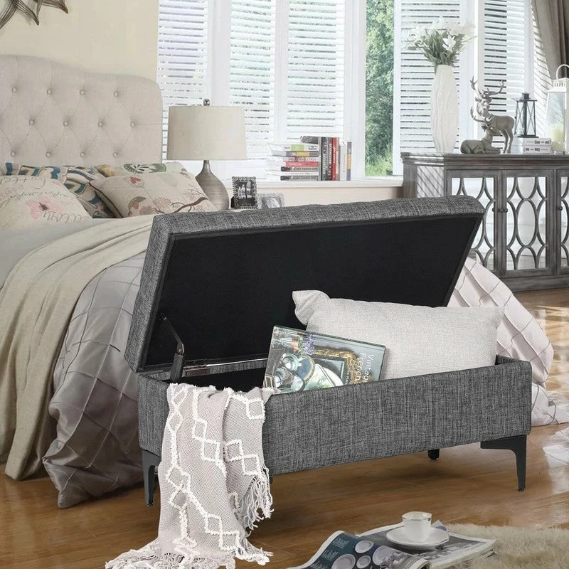 Best reviews of ๐ Adeco Tufted Ottoman With Storage Upholstered Bench Metal Leg Light Grey ๐คฉ 6 Best reviews of ๐ Adeco Tufted Ottoman With Storage Upholstered Bench Metal Leg Light Grey ๐คฉ - Image 4