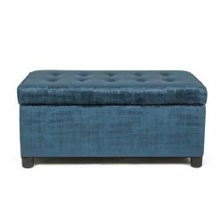 Flash Sale 🧨 Adeco Tufted Rectangular Storage Ottoman Bench DIY Assembly Required ⌛ -Adeco Shop Adeco Tufted Rectangular Storage Ottoman Bench DIY Assembly Required 3