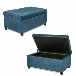 Flash Sale 🧨 Adeco Tufted Rectangular Storage Ottoman Bench DIY Assembly Required ⌛ -Adeco Shop Adeco Tufted Rectangular Storage Ottoman Bench DIY Assembly Required 8