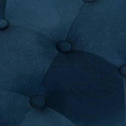 Brand new ✔️ Adeco Tufted Round Ottoman - Upholstered Ottoman Footstool Foot Rest Blue 🥰 -Adeco Shop Adeco Tufted Round Ottoman Upholstered Ottoman Footstool Foot Rest 12