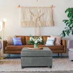 Cheapest ✨ Adeco Tufted Storage Ottoman Wide Square Coffee Table Faux Leather DIY Assemble 💯 -Adeco Shop Adeco Tufted Storage Ottoman Wide Square Coffee Table Faux Leather DIY Assemble 2