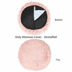 Best reviews of ✨ Adeco Unstuffed Ottoman Round Pouf Cushion Covers Faux Fur Foot Stool Pink 🛒 -Adeco Shop Adeco Unstuffed Ottoman Round Pouf Cushion Covers Faux Fur Foot Stool 10