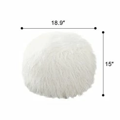 Best reviews of ✨ Adeco Unstuffed Ottoman Round Pouf Cushion Covers Faux Fur Foot Stool Pink 🛒 -Adeco Shop Adeco Unstuffed Ottoman Round Pouf Cushion Covers Faux Fur Foot Stool 4