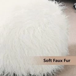 Best reviews of ✨ Adeco Unstuffed Ottoman Round Pouf Cushion Covers Faux Fur Foot Stool Pink 🛒 -Adeco Shop Adeco Unstuffed Ottoman Round Pouf Cushion Covers Faux Fur Foot Stool 6