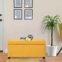 Buy 🎁 Adeco Upholstered Storage Ottoman End Of Bed Bench Safety Hinge Fabric Grey 🎉 -Adeco Shop Adeco Upholstered Storage Ottoman End of Bed Bench Safety Hinge Fabric 11