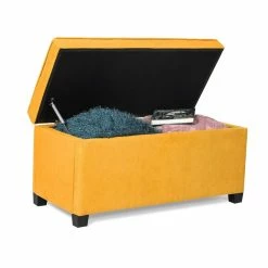 Buy 🎁 Adeco Upholstered Storage Ottoman End Of Bed Bench Safety Hinge Fabric Grey 🎉 -Adeco Shop Adeco Upholstered Storage Ottoman End of Bed Bench Safety Hinge Fabric 14