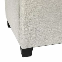 Buy 🎁 Adeco Upholstered Storage Ottoman End Of Bed Bench Safety Hinge Fabric Grey 🎉 -Adeco Shop Adeco Upholstered Storage Ottoman End of Bed Bench Safety Hinge Fabric 4