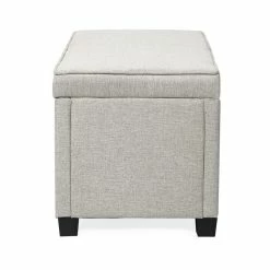 Buy 🎁 Adeco Upholstered Storage Ottoman End Of Bed Bench Safety Hinge Fabric Grey 🎉 -Adeco Shop Adeco Upholstered Storage Ottoman End of Bed Bench Safety Hinge Fabric 7