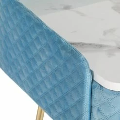 Cheap 😍 Adeco Vanity Makeup Table With 2 Drawers Organizer 👗 Dressing Shelves - Large Blue 😍 -Adeco Shop Adeco Vanity Makeup Table with 2 Drawers Organizer Dressing Shelves 6