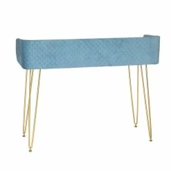 Cheap 😍 Adeco Vanity Makeup Table With 2 Drawers Organizer 👗 Dressing Shelves - Large Blue 😍 -Adeco Shop Adeco Vanity Makeup Table with 2 Drawers Organizer Dressing Shelves 9